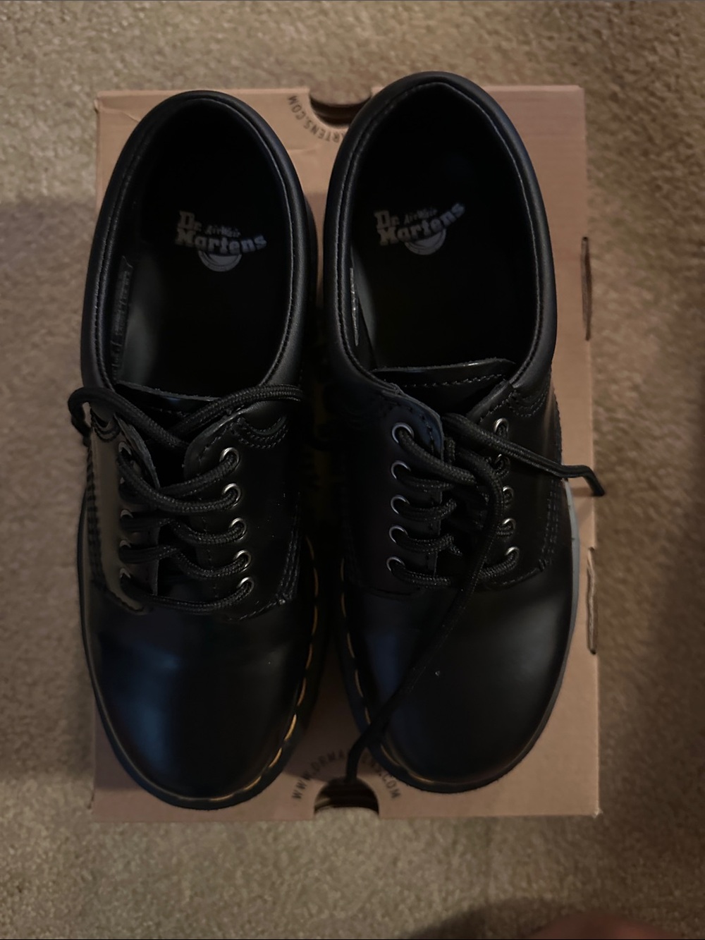 Dr. Martens Black Leather 5-Eye Oxford Shoes